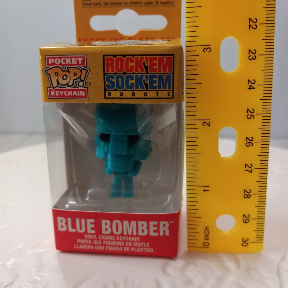 Funko Pop Retro Toys Rock'Em Sock'Em Robots Blue Bomber Keychain